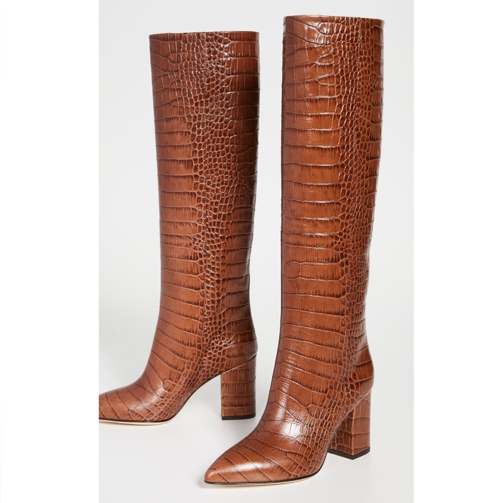 PARIS TEXAS stacked heel boot NEW NEVER WORN